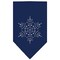 Mirage Pet Products Cotton Snowflake Rhinestone Bandana, Navy Blue - Large